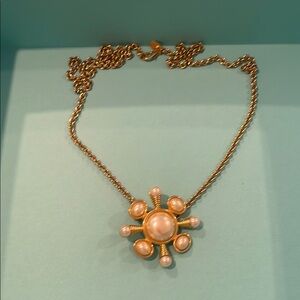 Elegant Gold and Pink Pearl Necklace